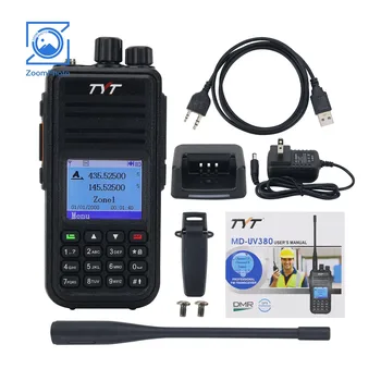 TYT MD-UV380 5 Вт 5 КМ УКВ DMR Приемопередатчик Портативная Рация Ручной Приемопередатчик с Программирующим кабелем GPS