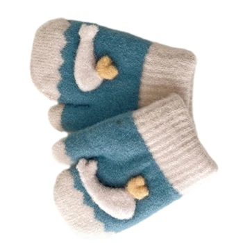 Детские Утепленные Варежки Плюшевые Перчатки Митенки для Холодной погоды Сохраняющие тепло DXAA