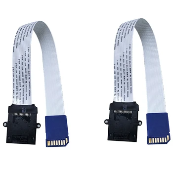 2x Удлинительный кабель SD для мужчин и SD для женщин, кард-ридер, удлинитель для карт памяти SD, удлинительный кабель-адаптер 25 см
