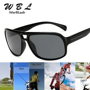 Классические мужские солнцезащитные очки бренда WarBLade, поляризованные квадратные мужские очки с абажуром, очки для вождения, Солнцезащитные очки для мужчин высокого качества