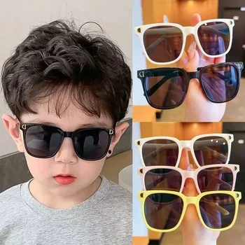 Новые аксессуары для детских солнцезащитных очков, солнцезащитные очки в квадратной коробке в стиле ретро для мальчиков и девочек, детские игрушки, легкие и удобные визуально.