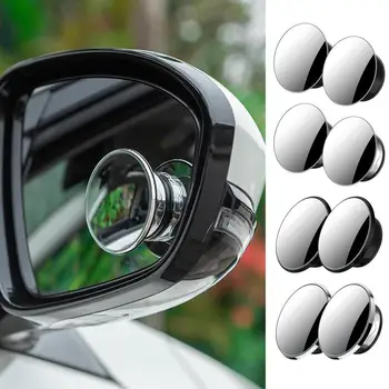 Круглая рамка из HD-стекла, выпуклое зеркало для слепых зон, 360-градусные светоотражающие линзы высокой четкости, прозрачное зеркало заднего вида, автомобильные аксессуары