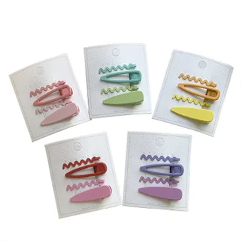 Разноцветная Металлическая заколка для волос для девочек, детские Заколки для волос, Детские Аксессуары для волос, Женские Заколки-заколки AG121601