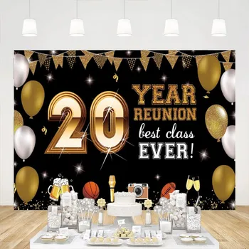 Приветствую 20-летних, Фон, Баннер, с Днем рождения, Украшение вечеринки, белые и золотые воздушные шары, Фоновый Реквизит для фотобудки