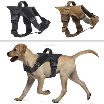 Тактический жилет для собак с ручкой Одежда для охотничьих собак Уличная Служебная Рабочая Тренировочная шлейка для собак среднего размера