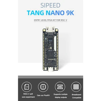 Для Tang Nano 9K FPGA Gaoyun GW1NR-9 RISC-V RV -Совместимая Плата разработки + 1,14-дюймовый SPI-экран + 2,54-мм Контактный разъем