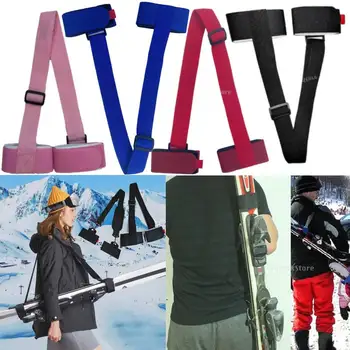 Ремень для переноски лыж и палок, прочный портативный ремень для переноски сноуборда для мужчин и женщин