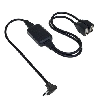 Высокоскоростной кабель-концентратор OTG C-type, разъем USB Type-c к двойной розетке 2.0, нагрузка OTG, 2 порта и распределитель 0,5 М
