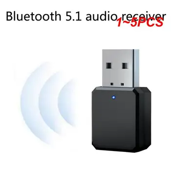 1-5 шт. bluetooth-совместимый аудиоприемник 5.1 с двойным выходом AUX USB, стереосистема для громкой связи в автомобиле, встроенный микрофон, НОВИНКА