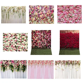 Многофункциональная Цветочная стена 210x150 см Фон для фотосъемки Розовое Украшение для свадебной вечеринки 3D-фоны для фотосъемки