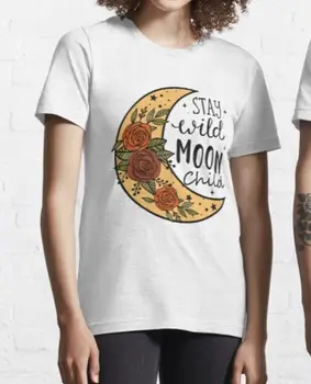 Футболка Stay Wild Moon Child - Moon T shirt - Футболка Tarot %100 хлопок премиум-класса с длинными рукавами