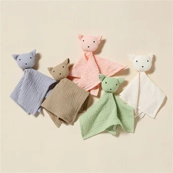 Успокаивающее полотенце, нагрудники, хлопковое одеяло для сна, защитное одеяло, игрушка для прижимания животных, игрушка для сна детей