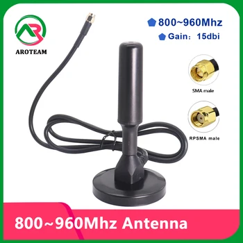 Усилитель Сигнала 3G GSM 800 ~ 980 МГц 868 МГц 915 МГц Lora Внешняя Антенна Omni WiFi С Высоким Коэффициентом Усиления 15DBI Антенна С Магнитным Основанием SMA