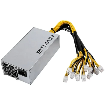APW7 Блок питания мощностью 1800 Вт для Майнинга Bitmain Antminer S9/L3 +/A6/A7/R4/S7/E9 с 10X Разъемами PCI-E 6Pin