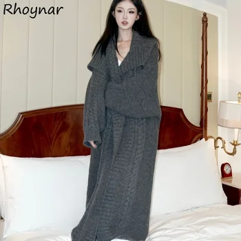 Длинный свитер, пальто, вязаные кардиганы для женщин, матросский воротник, осень-зима, свободная Корейская мода, женская одежда в стиле ретро, уличная одежда
