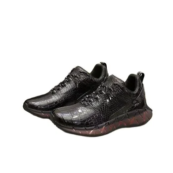 новое поступление 2023 года, повседневная обувь из крокодиловой кожи, мужские кроссовки PDD195