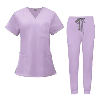 Женские комплекты скрабов, топ для бега трусцой, униформа для медсестер, костюм медсестры для салона красоты, XL
