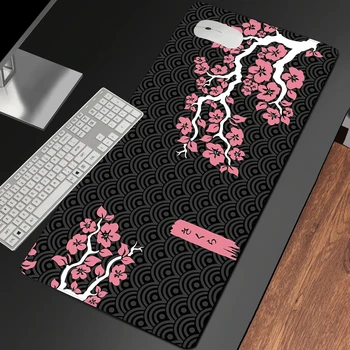 Японский коврик для мыши Cherry Blossom Настольный коврик Белый игровой коврик для ноутбука Аниме Игровая клавиатура Резиновый коврик на столе Коврик для мыши Коврик для ПК