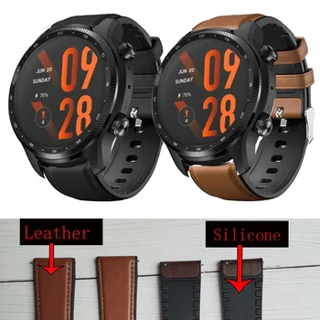 Ремешок для Часов Ticwatch Pro 3 Ultra GPS Силиконовый Кожаный Ремешок Для Часов Ticwatch Pro X/2020/Pro 3 LTE/GTX/E2/S2 Аксессуары Для Браслетов