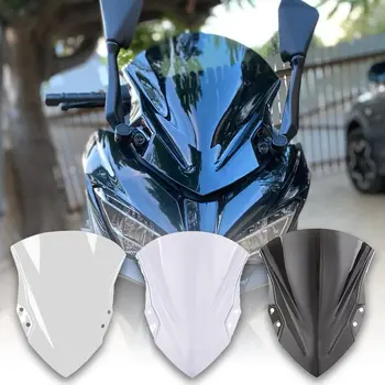 Дефлектор Ветрового Стекла Мотоцикла Для Kawasaki Ninja 400 250 EX400 18 2019 2020 2021 2022 2023 Double Bubble Smoke