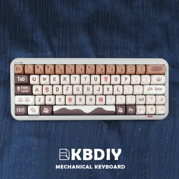 KBDiy Шоколадные Колпачки Для Ключей DIY Custom MOA Profile PBT Keyboard Keycaps для Механических Клавиатур MX Switch GMK 67 137 Клавиш/Комплект