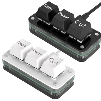 Мини-клавиатура Macropad с 3 клавишами, настраиваемые переключатели RGB-подсветки, программирование для киберспортивных игр, фотосессии планшетов