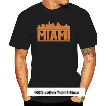Camiseta de Miami Skyline Dolphins para hombre, ropa de calle Original, moda