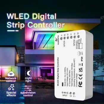 WLED Цифровой контроллер полосы WS2812B WS2811 SK6812 TM1814 WS2813 WS2815 Контроллер полосы света с более чем 100динамическим режимом освещения