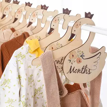 7 деревянных перегородок для детского шкафа от новорожденного до 24 месяцев, очаровательные детские украшения для гостиной, спальни, праздничные подарки