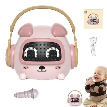 Беспроводной динамик для детей, портативная караоке-машина с беспроводным микрофоном, мини-караоке-машина, Обучающий музыкальный плеер для малышей