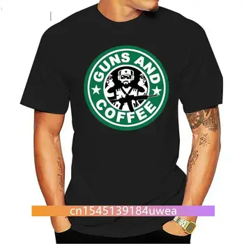 Мужская футболка с логотипом Guns and Coffee pistol rifle AR-15 charcoal tee выберите размер