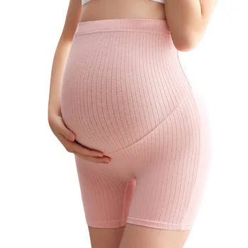 Полосатые колготки для беременных большого размера, нижнее белье с высокой эластичностью, Одежда для полных беременных женщин, дышащие защитные шорты для беременных