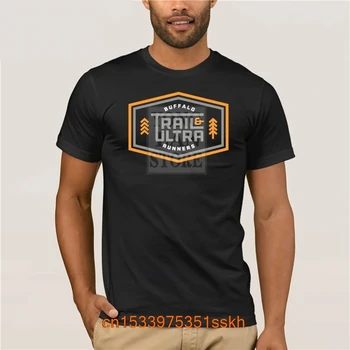Летняя модная мужская футболка с принтом из 100% хлопка Buffalo Trail И Ultra Runners с круглым вырезом, крутая мужская футболка