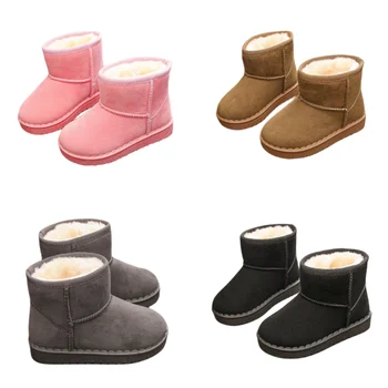 Зимний осенний теплый комплект обуви для маленьких детей, милые теплые повседневные ботинки, модные детские зимние ботинки для мальчиков и девочек, ботинки с защитой от скольжения
