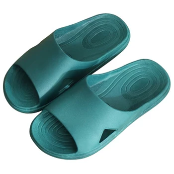 Летние Японские простые модные женские однотонные домашние сандалии и тапочки с нескользящим дезодорантом в ванной комнате в помещении с мягким дном в помещении