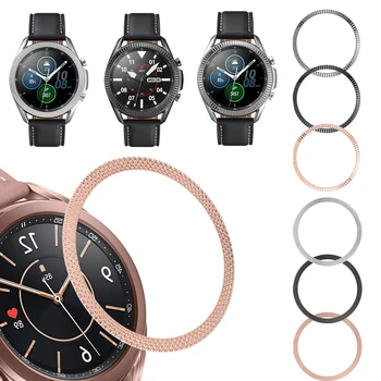Новая металлическая рамка безеля для Samsung Galaxy Watch 3 41 мм 45 мм Защитные кольца для крышки, клейкий чехол для бампера, аксессуары для Galaxy Watch3