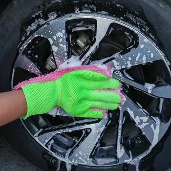 Перчатки для автомойки Перчатки для Автосервиса Аксессуары для автомобильных полотенец Моющиеся Чистящие рукавицы Перчатки для оборудования Салфетки для деталей Автоаксессуары