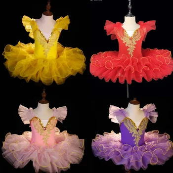 Балетные костюмы для девочек, детские костюмы для косплея, танцевальное платье-пачка балерины для малышей, детские танцевальные костюмы 