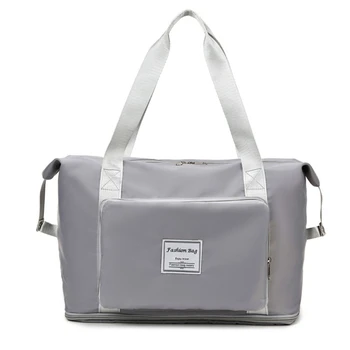 L5YF Большая вместительная складная дорожная сумка для хранения багажа, водонепроницаемая сумка из ткани Оксфорд для мужчин и женщин, спортивная сумка