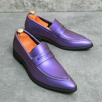 Новая модная мужская обувь для вечеринок, мужская обувь, Высококачественная Кожаная обувь для мужчин, Лоферы, Офисная Деловая повседневная обувь, Zapatos Hombre