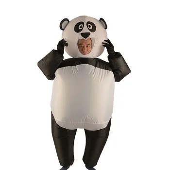 Надувной костюм панды Унисекс, забавный костюм для взрослых на Рождество, Хэллоуин, косплей-вечеринка (Панда)